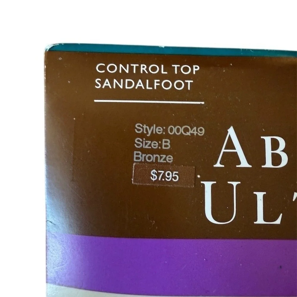 Hanes Pantyhose Womens Size B copper Ultra Sheer Control Top Sandal Toe‎ small